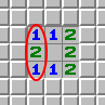 النمط 1-2-1، مثال 2، بعلامات