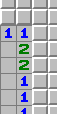 النمط 1-2-2-1، مثال 1، بدون علامات